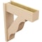 Ekena Millwork 8-in W x 26-in D x 32-in H Funston Block Rough Cedar Woodgrain TimberThane Outlooker, Primed Tan OUTUR080X26X32FST44RCPR - alternate 6